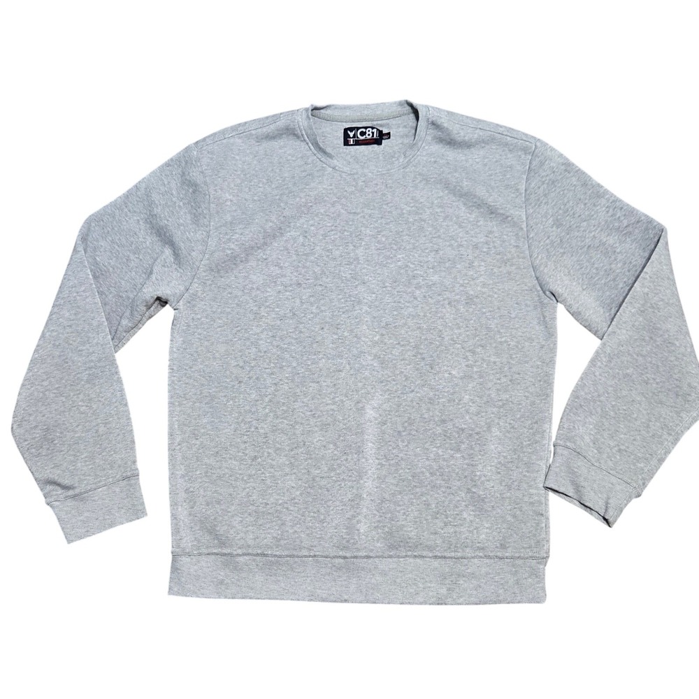 C81 Essentials Mens XL Heather Grey Crewneck Sweatshirt Long Sleeve Pullover